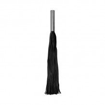 Shots Ouch! Whips and Paddles Flogger con Mango de Metal Negro
